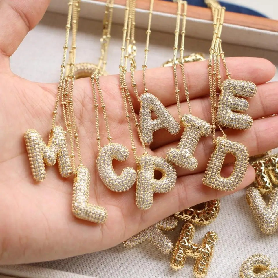 Letter Pendant Necklace for Women – Mood & Sleep Tracker Fashion Jewelry for Office & Career