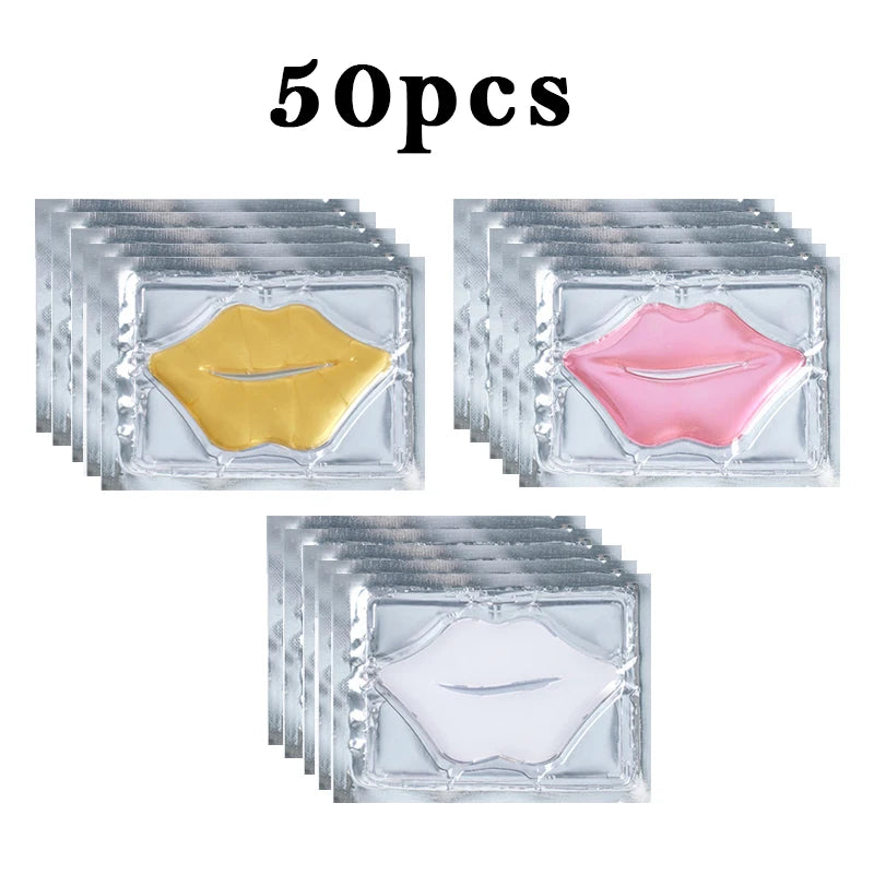 50pc Collagen Lip Mask Set - Intensive Moisturizing & Plumping Lip Treatment