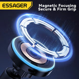 Essager RGB Magnetic Car Phone Holder – 15W Qi Wireless Charger & Magsafe Mount for iPhone & Samsung