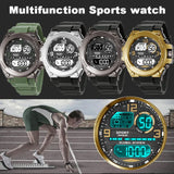Men's Digital Sports Watch with Luminous Display, Waterproof & Shock Resistant