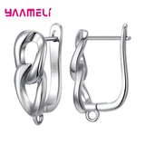 Sterling Silver Hoop Earrings with Cubic Zirconia – Elegant Jewelry for Women