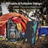 Foldable 1000W Portable Solar Panel Charger with USB & DC Output for Camping and Outdoor Power