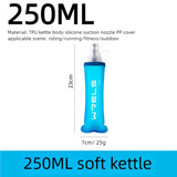 Botella de agua de silicona plegable para deportes al aire libre: ligera y portátil, 500 ml, sin BPA