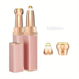 2-in-1 Rechargeable Nose, Ear, and Eyebrow Hair Trimmer with LED Light