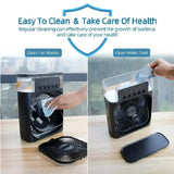 Portable USB Air Cooler Fan with Humidifier and 7-Color LED Lights