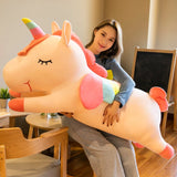 Rainbow Unicorn Plush Toy - Soft Stuffed Animal Pillow for Girls & Adults