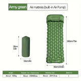 Inflatable Camping Sleeping Mat with Built-in Pillow and Foot Pump