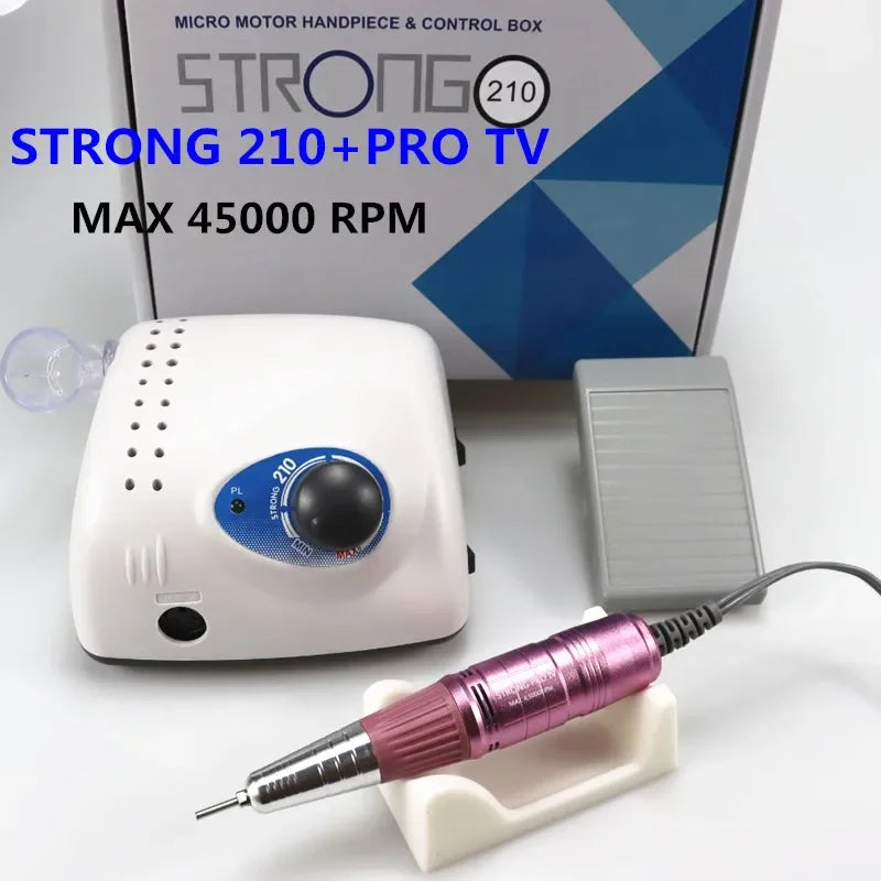 45000RPM Professional Electric Nail Drill Machine with Acrylic Bits