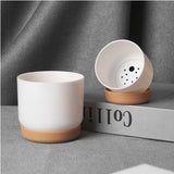 Classic Plastic Flower Pot with Double-Layer Water Storage Tray