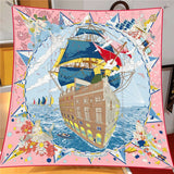 Women’s Printed Polyester Scarf – Fashion Square Wrap for All Seasons