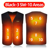 10-Zone USB Heated Vest for Men & Women - Electric Warming Waistcoat