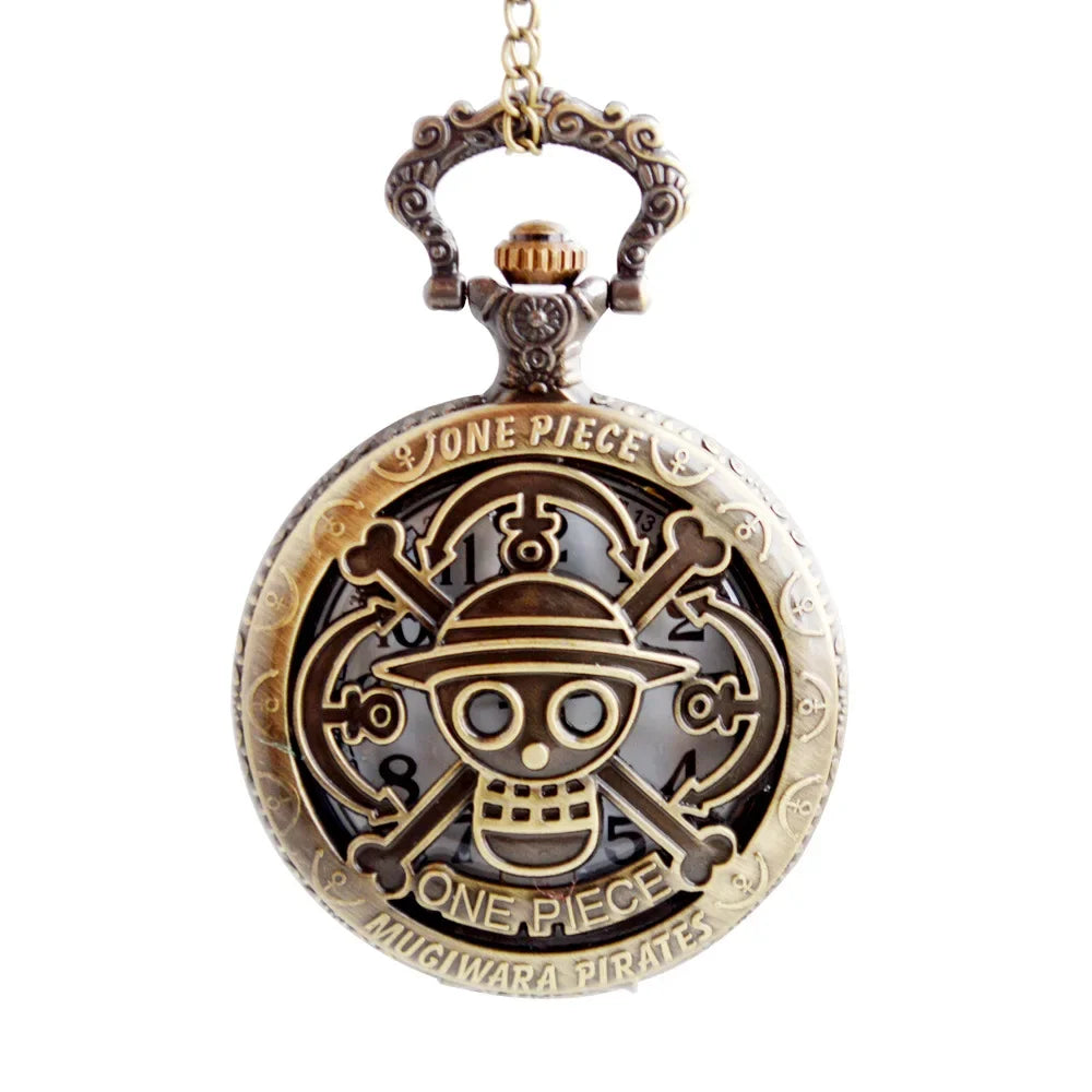 One Piece Anime Pocket Watch - Vintage Bronze Collectible Timepiece