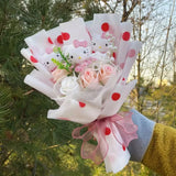 Hello Kitty Plush Bouquet - Sanrio Flower Doll Gift Set (35cm)