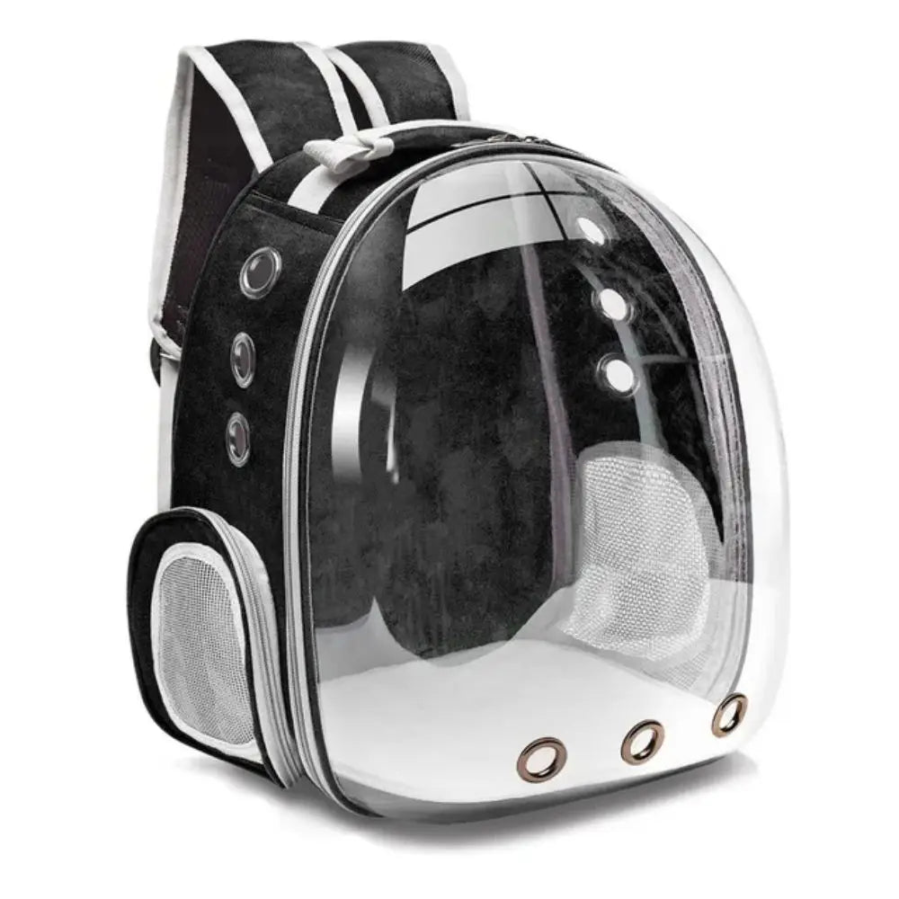 Transparent Capsule Cat Carrier Backpack – Breathable Travel Bag for Small Pets