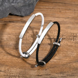 Custom Engraved Stainless Steel Name Bracelet for Men – Adjustable Link Chain