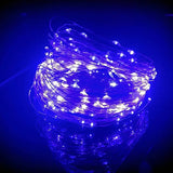Guirnalda de luces LED de alambre de cobre, funciona con pilas, resistente al agua, para decoración del hogar, bodas y fiestas (1 m, 2 m, 3 m y 5 m)