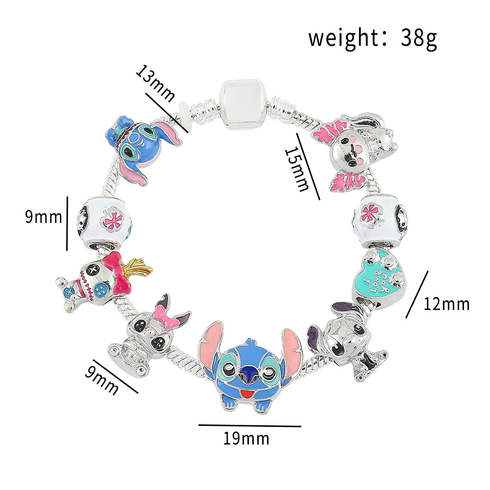 Pulsera de cadena de serpiente moderna con dijes y rastreador de estado de ánimo y actividad física para unisex - Aleación de zinc