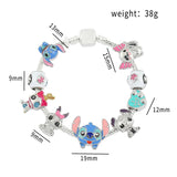 Pulsera de cadena de serpiente moderna con dijes y rastreador de estado de ánimo y actividad física para unisex - Aleación de zinc