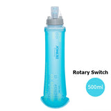 Botella de agua plegable Soft Flask de 250 ml/500 ml, paquete de hidratación sin BPA para correr, hacer senderismo y andar en bicicleta