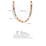 Trendy Gold-Plated Geometric Stone Chain Necklace for Women