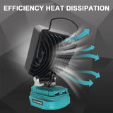 21V LED Work Light with USB Port - Compatible with Makita 18V Batteries (Battery Not Included)