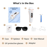 Professional IPL Laser Hair Removal Device - 999,000 Flashes Permanent Hair Remover for Women & Men