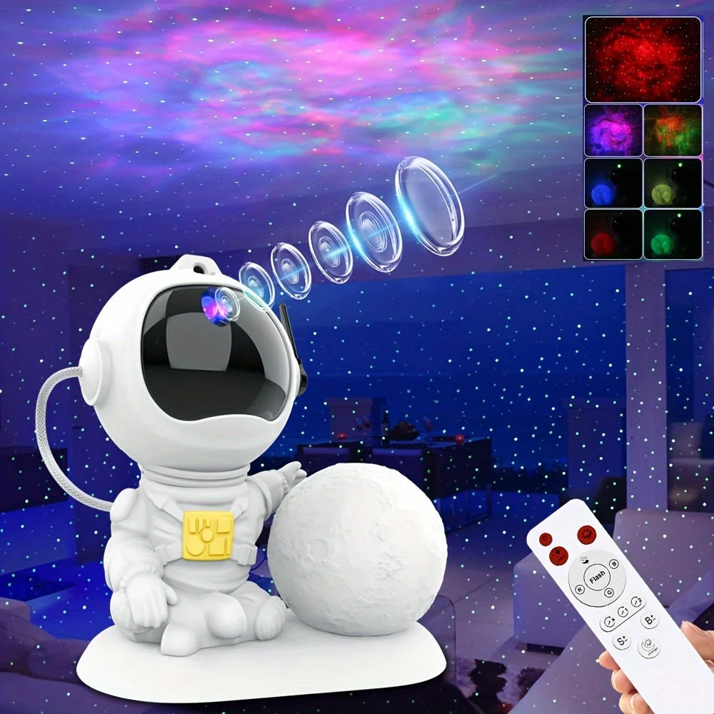 Astronaut Galaxy Projector Night Light with Remote RGB for Bedroom & Party Decor