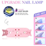 Mini UV LED Nail Lamp for Gel Polish with USB Charging – Foldable & Portable Design