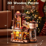 Christmas Dream Gift Factory 3D Wooden Music Box - DIY Puzzle Kit for Adults & Teens