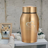 Stainless Steel Pet Cremation Urn for Dogs & Cats – Memorial Keepsake Container