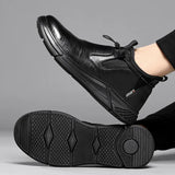Men's Waterproof Steel Toe Work Boots - Slip-Resistant Safety Shoes