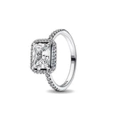 Elegant Unisex Zircon Silver Ring – Timeless Design for Daily Wear & Special Occasions