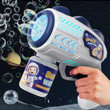 Astronaut Bubble Rocket Launcher - Automatic Bubble Blaster for Kids Outdoor Play