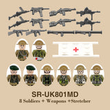 WW2 Military Building Blocks Set - Army Soldier & Motorcycle Model Kit