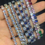 Elegant Beaded Cubic Zirconia Chain Bracelet for Women