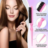 Juego de 6 piezas para peinar el cabello: cepillos, peine, lazo para trenzar y botella con rociador
