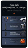 Portable Wireless Car Air Pump with Digital Display & Multi-Mode Inflation