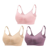 3-Piece Wire-Free Nursing Bra Set – Comfortable Maternity Bra for Breastfeeding Moms