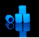 Glow-in-the-Dark Tire Valve Caps – Fluorescent Stem Covers for Cars, Motorcycles & Bicycles
