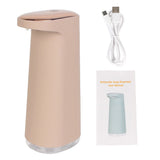 Dispensador automático de jabón en espuma sin contacto de 450 ml, recargable por USB, para baño y cocina