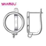 Sterling Silver Hoop Earrings with Cubic Zirconia – Elegant Jewelry for Women