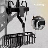 Estante extraíble sin perforaciones, cesta de baño de aluminio, estante para champú sin perforaciones para estantes de baño para organizador de ducha, almacenamiento