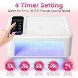 LED Nail Dryer Lamp for Quick Gel Curing & Painless Drying – 480W, Smart Infrared Sensor, 140 LED Beads