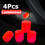 Tapones para válvulas de neumáticos que brillan en la oscuridad: ajuste universal para automóviles, motocicletas y bicicletas