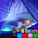 Rotating Star Projector Night Light - Galaxy Aurora LED Lamp with Remote Control
