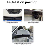 170° Wired Car Rearview Camera with 6M Video Cable and 360° System Support