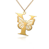 Elegant 18K Gold Butterfly Pendant Necklace – Trendy & Stylish Jewelry for Women