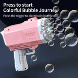 Pistola de burbujas portátil: divertido juguete para exteriores para bodas y fiestas