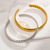 Gold-Plated Stainless Steel Plant Charm Bracelet for Women – Elegant Mood Tracker Jewelry