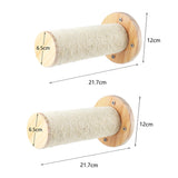 Wall-Mounted Cat Shelf with Hammock – Wooden Climbing Perch and Scratching Post for Indoor Cats